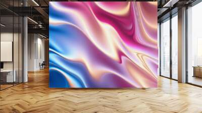 Psychedelic multicolored background abstract. Rainbow colors iridescent Wall mural