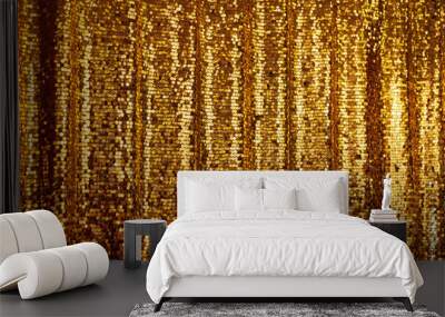 Abstract golden glitter background Wall mural