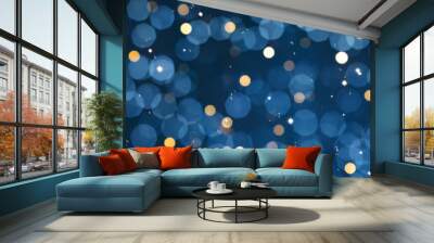 Beautiful defocused Holiday background with glitter light Wall mural