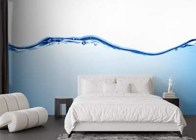 blue water wave liquid splash bubble drink Wall mural