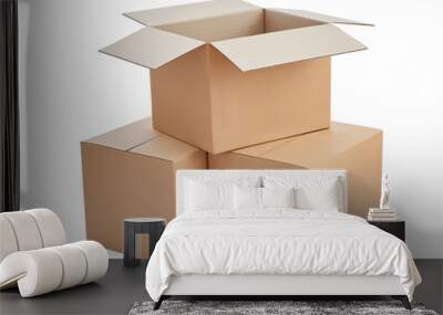 box package delivery cardboard carton stack Wall mural