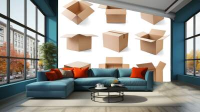 cardboard box package moving transportation delivery Wall mural