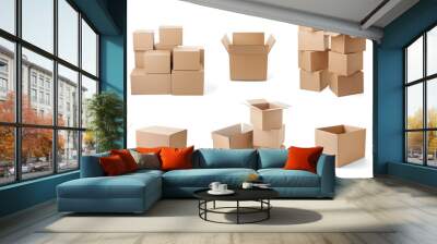 cardboard box package moving transportation delivery Wall mural