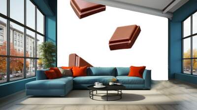 chocolate piece sweet food dessert falling Wall mural