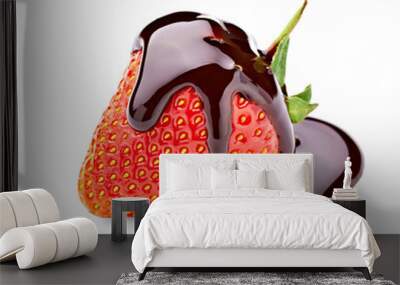 chocolate strawberry dessert candy food Wall mural