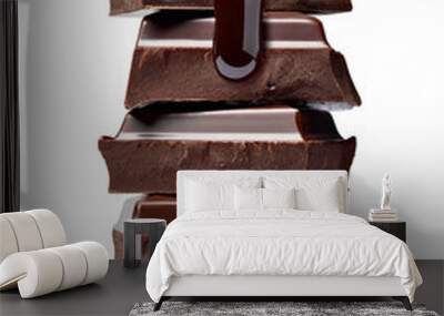 chocolate sweet food dessert stack syrup Wall mural