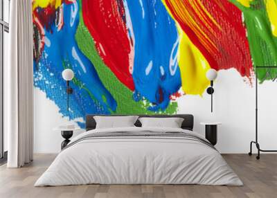 color strokes oil paint brush art Wall mural