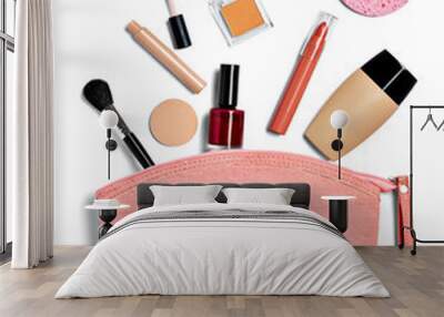 makeup beauty brush powder lipstick cosmetic Wall mural