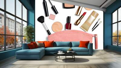 makeup beauty brush powder lipstick cosmetic Wall mural