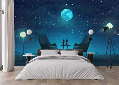 moon Wall mural