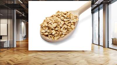 oat food cereal grain healthy oatmeal organic breakfast flake ingredient seed diet meal wooden spoon Wall mural