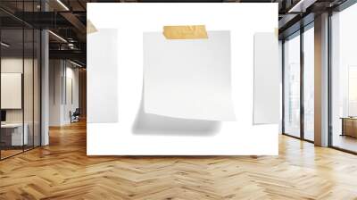 paper message note reminder blank background office business white empty page label adhesive tape Wall mural