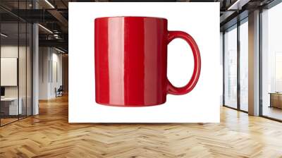 red coffee cup dished dring Wall mural