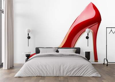 red high heel footwear fashion female style Wall mural