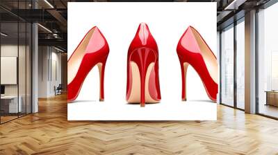 red high heel footwear fashion female style Wall mural