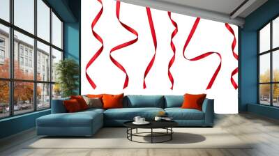 red ribbon bow celebration decoration Wall mural