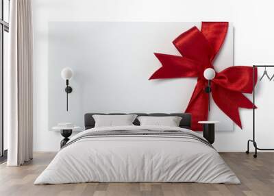 red ribbon card note Wall mural