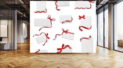 ribbon bow card note chirstmas celebration greeting Wall mural