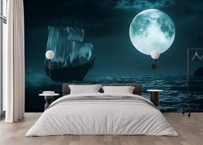 spooky halloween night Wall mural