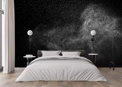 spray water drop droplet steam fog air mist liquid sprayer fluid background black aerosol pump sprinkle fresh Wall mural