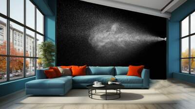 spray water drop droplet steam fog air mist liquid sprayer fluid background black aerosol pump sprinkle fresh Wall mural