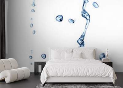 water splash drop blue liquid bubble Wall mural