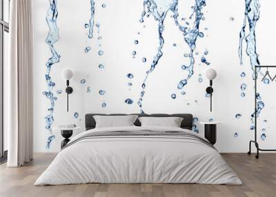 water splash drop blue liquid bubble Wall mural