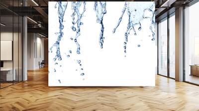 water splash drop blue liquid bubble Wall mural