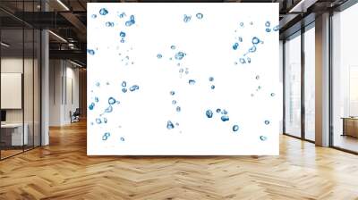 water splash drop blue liquid bubble Wall mural