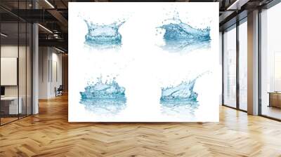 water splash drop blue liquid Wall mural