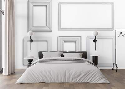 white frame wood background image Wall mural