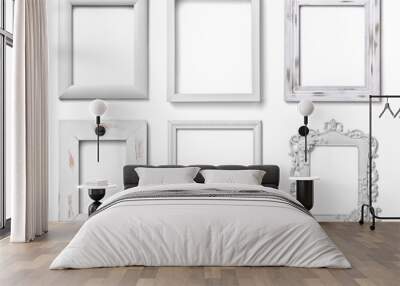 white frame wood background image Wall mural