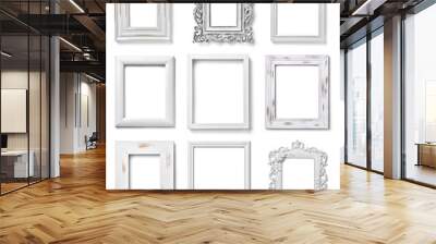 white frame wood background image Wall mural