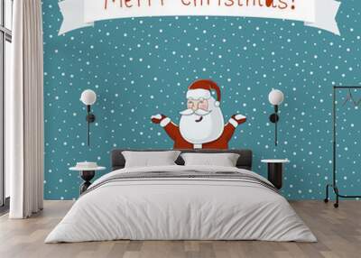 Santa Claus. Christmas design. Wall mural