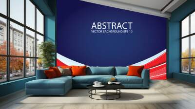 Abstract red and blue background Wall mural