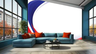 Abstract red blue white background Wall mural