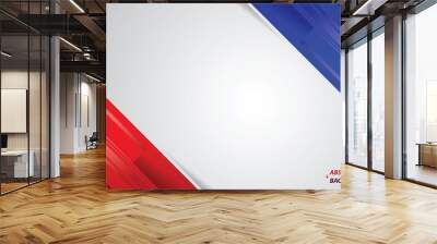 Abstract red white and blue modern design Wall mural