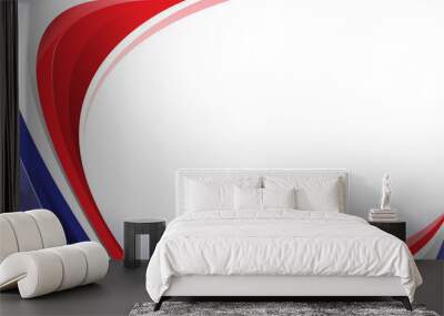 abstract red white blue background Wall mural