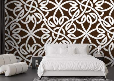 Celtic knot Abstract seamless pattern ornament vector Wall mural