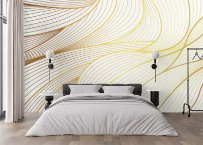 Luxury golden linear background Wall mural