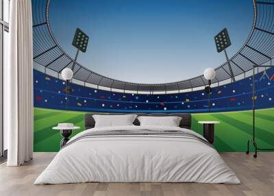 Soccer football stadium vector background Wall mural