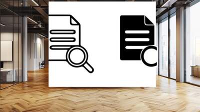 document finder flat icon illustration for web and apps Wall mural