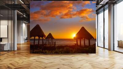 Cancun sunrise at Delfines Beach Mexico Wall mural