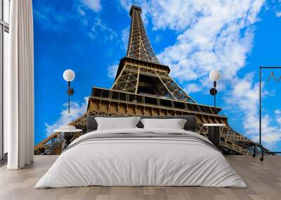 Eiffel Tower in Paris under blue sky France Wall mural