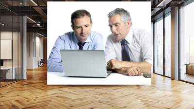 expertise businessman team working computer Wall mural