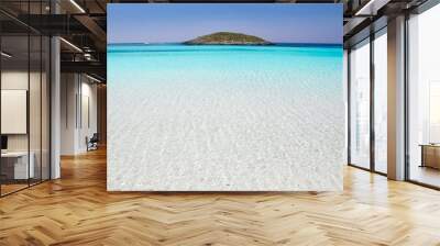 Formentera beach illetas white sand turquoise water Wall mural