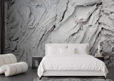 fresh white cement montar closeup texture Wall mural