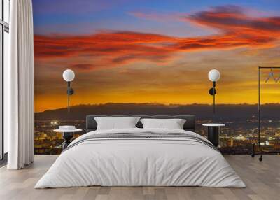 Granada skyline view from Albaicin Spain Wall mural