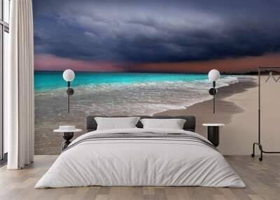 hurricane tropical storm beginning Caribbean sea Wall mural