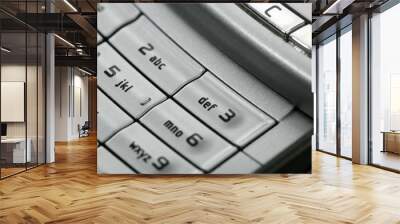 Mobile phone macro keyboard detail Wall mural